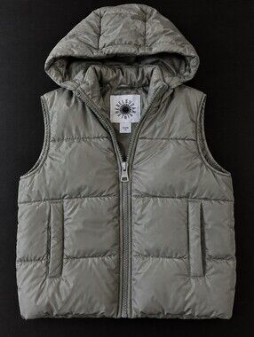 Girls size 10 Puffer Vest in Olive Green - Rebel SUGAR Girl